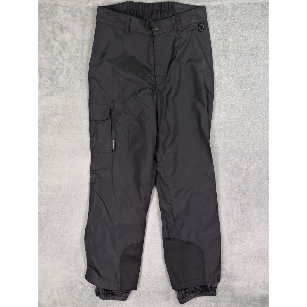 Columbia Snow Pants Mens Medium Black Adjustable Ankles Stretch Waist